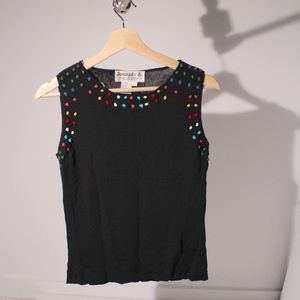 Joseph A. Black Tank with Rainbow